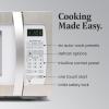 imageFarberware FMO11AHTBKBD1 Countertop 1000 Watts Microwave Oven with LED Lighting and Child LockPerfect for Apartments and DormsEasy Clean 11 cu ft Stainless Steel13 Cu Ft StainlessWhite Sensor