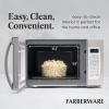imageFarberware FMO11AHTBKBD1 Countertop 1000 Watts Microwave Oven with LED Lighting and Child LockPerfect for Apartments and DormsEasy Clean 11 cu ft Stainless Steel13 Cu Ft StainlessWhite Sensor