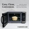 imageFarberware FMO11AHTBKBD1 Countertop 1000 Watts Microwave Oven with LED Lighting and Child LockPerfect for Apartments and DormsEasy Clean 11 cu ft Stainless Steel12 Cu Ft Black Stainless Grill