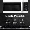 imageFarberware OvertheRange Microwave Oven 17 Cu Ft  1000W  Auto Reheat MultiStage Cooking MeltSoften Feature Child Safety Lock LED Display  Space Efficient ampamp Powerful  BlackWhite