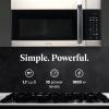 imageFarberware OvertheRange Microwave Oven 17 Cu Ft  1000W  Auto Reheat MultiStage Cooking MeltSoften Feature Child Safety Lock LED Display  Space Efficient ampamp Powerful  BlackStainless Steel