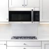 imageFarberware OvertheRange Microwave Oven 17 Cu Ft  1000W  Auto Reheat MultiStage Cooking MeltSoften Feature Child Safety Lock LED Display  Space Efficient ampamp Powerful  BlackStainless Steel