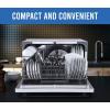 imageFarberware Portable Countertop Dishwasher  7Program System for Home RV and Apartment  Wash Dishes Glass and Baby Products  Hookup Required 197quotD x 217quotW x 172quotH Touch controlGlass Door White