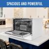 imageFarberware Portable Countertop Dishwasher  7Program System for Home RV and Apartment  Wash Dishes Glass and Baby Products  Hookup Required 197quotD x 217quotW x 172quotH Touch controlWhite