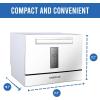 imageFarberware Portable Countertop Dishwasher  7Program System for Home RV and Apartment  Wash Dishes Glass and Baby Products  Hookup Required 197quotD x 217quotW x 172quotH Touch controlWhite