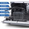 imageFarberware Portable Countertop Dishwasher  7Program System for Home RV and Apartment  Wash Dishes Glass and Baby Products  Hookup Required 197quotD x 217quotW x 172quotH Touch controlWhiteBlack