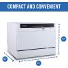 imageFarberware Portable Countertop Dishwasher  7Program System for Home RV and Apartment  Wash Dishes Glass and Baby Products  Hookup Required 197quotD x 217quotW x 172quotH Touch controlWhiteBlack