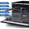 imageFarberware Portable Countertop Dishwasher  7Program System for Home RV and Apartment  Wash Dishes Glass and Baby Products  Hookup Required 197quotD x 217quotW x 172quotH Touch controlBlack