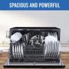imageFarberware Portable Countertop Dishwasher  7Program System for Home RV and Apartment  Wash Dishes Glass and Baby Products  Hookup Required 197quotD x 217quotW x 172quotH Touch controlBlack