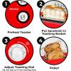 imageNostalgia CocaCola Grilled Cheese Toaster with EasyClean Toaster Baskets and Adjustable Toasting Dial Red 2SlotGrilled Cheese Toaster Coke
