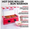 imageNostalgia CocaCola Hot Dog Roller Holds 8 Regular Sized or 4FootLong Hot Dogs and 6 Bun Capacity Stainless Steel Rollers Perfect For Breakfast Sausages Brats Taquitos Egg Rolls RedWhiteHot Dog Roller