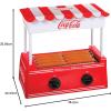 imageNostalgia CocaCola Hot Dog Roller Holds 8 Regular Sized or 4FootLong Hot Dogs and 6 Bun Capacity Stainless Steel Rollers Perfect For Breakfast Sausages Brats Taquitos Egg Rolls RedWhiteHot Dog Roller