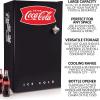imageNostalgia CocaCola Refrigerator with Freezer 32 Cu Ft Adjustable Temperature Cools as Low as 32 Degrees Bottle Opener Ice Cube Tray Scraper Included Black32 Cu Ft Black