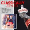 imageNostalgia CocaCola Refrigerator with Freezer 32 Cu Ft Adjustable Temperature Cools as Low as 32 Degrees Bottle Opener Ice Cube Tray Scraper Included Black32 Cu Ft Black
