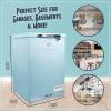 imageNostalgia CocaCola Refrigerator with Freezer 32 Cu Ft Adjustable Temperature Cools as Low as 32 Degrees Bottle Opener Ice Cube Tray Scraper Included Black35 CuFt Aqua