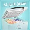 imageNostalgia CocaCola Refrigerator with Freezer 32 Cu Ft Adjustable Temperature Cools as Low as 32 Degrees Bottle Opener Ice Cube Tray Scraper Included Black35 CuFt Aqua