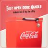 imageNostalgia CocaCola Refrigerator with Freezer 32 Cu Ft Adjustable Temperature Cools as Low as 32 Degrees Bottle Opener Ice Cube Tray Scraper Included Black35 CuFt Red