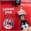 imageNostalgia CocaCola Refrigerator with Freezer 32 Cu Ft Adjustable Temperature Cools as Low as 32 Degrees Bottle Opener Ice Cube Tray Scraper Included Black35 CuFt Red