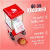 imageNostalgia Maker 12 Cups CocaCola Hot Air Popcorn Machine with Measuring Cap Oil Free Vintage Movie Theater Style White and RedRed