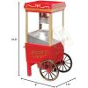 imageNostalgia Maker 12 Cups CocaCola Hot Air Popcorn Machine with Measuring Cap Oil Free Vintage Movie Theater Style White and RedRed Original
