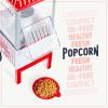 imageNostalgia Maker 12 Cups CocaCola Hot Air Popcorn Machine with Measuring Cap Oil Free Vintage Movie Theater Style White and RedWhiteRed