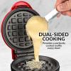 imageNostalgia MyMini Personal Electric Heart Turkey Waffle Maker 5Inch Cooking Surface Waffle Iron for Hash Browns French Toast Grilled Cheese Quesadilla Brownies Cookies RedRed