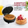 imageNostalgia MyMini Personal Electric Heart Turkey Waffle Maker 5Inch Cooking Surface Waffle Iron for Hash Browns French Toast Grilled Cheese Quesadilla Brownies Cookies RedWhite