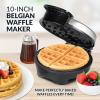 imageNostalgia MyMini Personal Electric Heart Turkey Waffle Maker 5Inch Cooking Surface Waffle Iron for Hash Browns French Toast Grilled Cheese Quesadilla Brownies Cookies RedStainless Steel