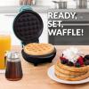 imageNostalgia MyMini Personal Electric Heart Turkey Waffle Maker 5Inch Cooking Surface Waffle Iron for Hash Browns French Toast Grilled Cheese Quesadilla Brownies Cookies RedAqua