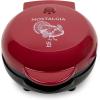 imageNostalgia MyMini Personal Electric Heart Turkey Waffle Maker 5Inch Cooking Surface Waffle Iron for Hash Browns French Toast Grilled Cheese Quesadilla Brownies Cookies RedTurkey