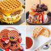 imageNostalgia MyMini Personal Electric Heart Turkey Waffle Maker 5Inch Cooking Surface Waffle Iron for Hash Browns French Toast Grilled Cheese Quesadilla Brownies Cookies RedRed
