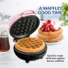 imageNostalgia MyMini Personal Electric Heart Turkey Waffle Maker 5Inch Cooking Surface Waffle Iron for Hash Browns French Toast Grilled Cheese Quesadilla Brownies Cookies RedPink