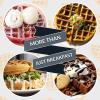 imageNostalgia MyMini Personal Electric Heart Turkey Waffle Maker 5Inch Cooking Surface Waffle Iron for Hash Browns French Toast Grilled Cheese Quesadilla Brownies Cookies RedStainless Steel