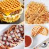 imageNostalgia MyMini Personal Electric Heart Turkey Waffle Maker 5Inch Cooking Surface Waffle Iron for Hash Browns French Toast Grilled Cheese Quesadilla Brownies Cookies RedPink