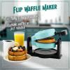 imageNostalgia MyMini Personal Electric Heart Turkey Waffle Maker 5Inch Cooking Surface Waffle Iron for Hash Browns French Toast Grilled Cheese Quesadilla Brownies Cookies RedFlip Aqua