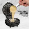 imageNostalgia MyMini Personal Electric Heart Turkey Waffle Maker 5Inch Cooking Surface Waffle Iron for Hash Browns French Toast Grilled Cheese Quesadilla Brownies Cookies RedWhite