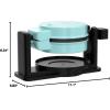 imageNostalgia MyMini Personal Electric Heart Turkey Waffle Maker 5Inch Cooking Surface Waffle Iron for Hash Browns French Toast Grilled Cheese Quesadilla Brownies Cookies RedFlip Aqua