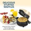 imageNostalgia MyMini Personal Electric Heart Turkey Waffle Maker 5Inch Cooking Surface Waffle Iron for Hash Browns French Toast Grilled Cheese Quesadilla Brownies Cookies RedStuffed Ivy