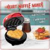 imageNostalgia MyMini Personal Electric Heart Turkey Waffle Maker 5Inch Cooking Surface Waffle Iron for Hash Browns French Toast Grilled Cheese Quesadilla Brownies Cookies RedHeart