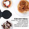 imageNostalgia MyMini Personal Electric Heart Turkey Waffle Maker 5Inch Cooking Surface Waffle Iron for Hash Browns French Toast Grilled Cheese Quesadilla Brownies Cookies RedAqua