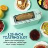 imageNostalgia MyMini Single Slice Toaster  125quot Wide Slot Portion Control Compact Design Adjustable Temperature Cancel Defrost and Bagel Button  Removable Crumb Tray  RedAqua