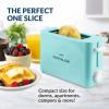 imageNostalgia MyMini Single Slice Toaster  125quot Wide Slot Portion Control Compact Design Adjustable Temperature Cancel Defrost and Bagel Button  Removable Crumb Tray  RedAqua