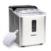 imageCocaCola Automatic Ice Maker Self Cleaning Countertop Size 26 Pounds in 24 Hours 9 Large or Small Ice Cubes in 7 Minutes LED Control Panel Scoop Included Perfect for Water BottlesStainless Steel