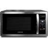 imageFarberware Countertop Microwave 1000 Watts 11 cu ft  Microwave Oven With LED Lighting and Child Lock  Perfect for Apartments and Dorms  Easy Clean Metallic RedStainless