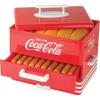 imageNostalgia Extra Large DinerStyle CocaCola Hot Dog Steamer and Bun Warmer 24 Hot Dog and 12 Bun Capacity Steam Bratwursts Sausages Vegetables Fish Dumplings RedCoke Steamer Original