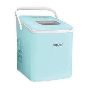 imageCocaCola Automatic Ice Maker Self Cleaning Countertop Size 26 Pounds in 24 Hours 9 Large or Small Ice Cubes in 7 Minutes LED Control Panel Scoop Included Perfect for Water BottlesAqua Original