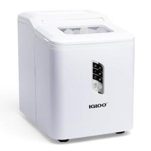 imageCocaCola Automatic Ice Maker Self Cleaning Countertop Size 26 Pounds in 24 Hours 9 Large or Small Ice Cubes in 7 Minutes LED Control Panel Scoop Included Perfect for Water BottlesWhite