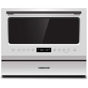 imageFarberware Portable Countertop Dishwasher  7Program System for Home RV and Apartment  Wash Dishes Glass and Baby Products  Hookup Required 197quotD x 217quotW x 172quotH Touch controlGlass Door White