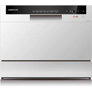 imageFarberware Portable Countertop Dishwasher  7Program System for Home RV and Apartment  Wash Dishes Glass and Baby Products  Hookup Required 197quotD x 217quotW x 172quotH Touch controlWhiteBlack