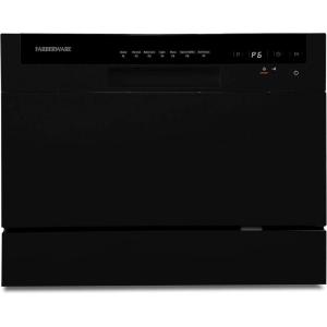 imageFarberware Portable Countertop Dishwasher  7Program System for Home RV and Apartment  Wash Dishes Glass and Baby Products  Hookup Required 197quotD x 217quotW x 172quotH Touch controlBlack